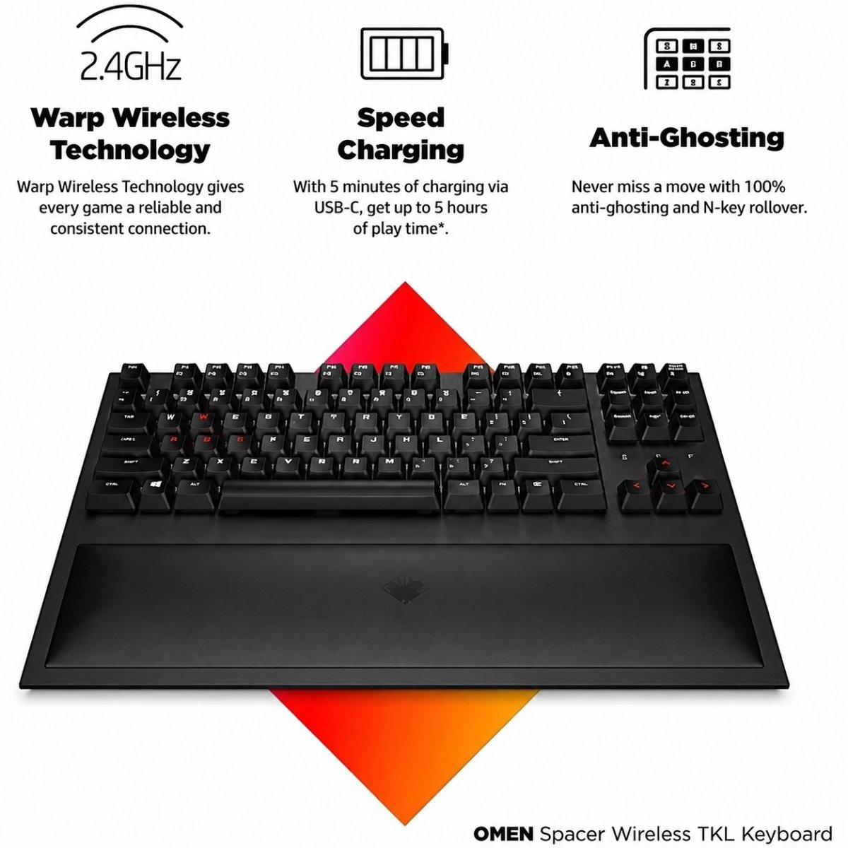 HP OMEN Spacer TKL Wireless Gaming Keyboard — 2