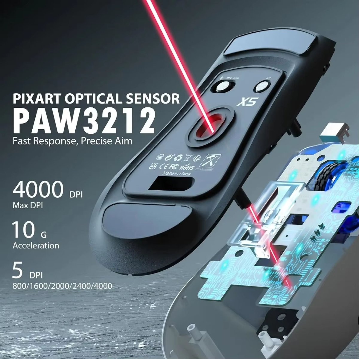 Attack Shark X5 Wireless Gaming Mouse — 3
