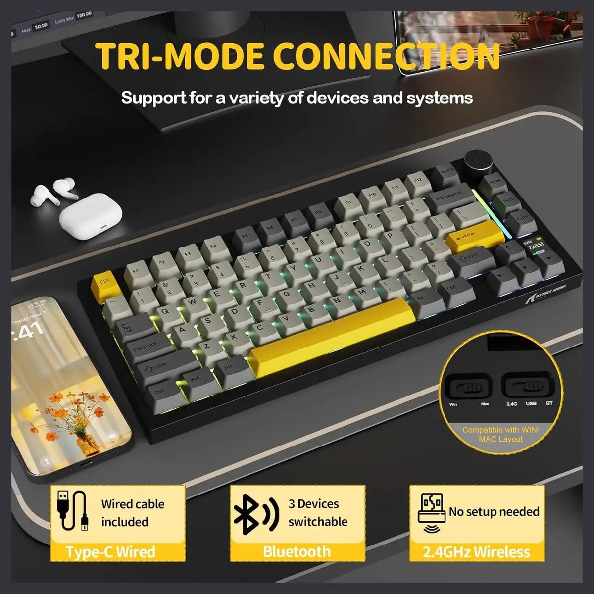 Attack Shark X820 Ultra Wireless Mechanical Keyboard — 4