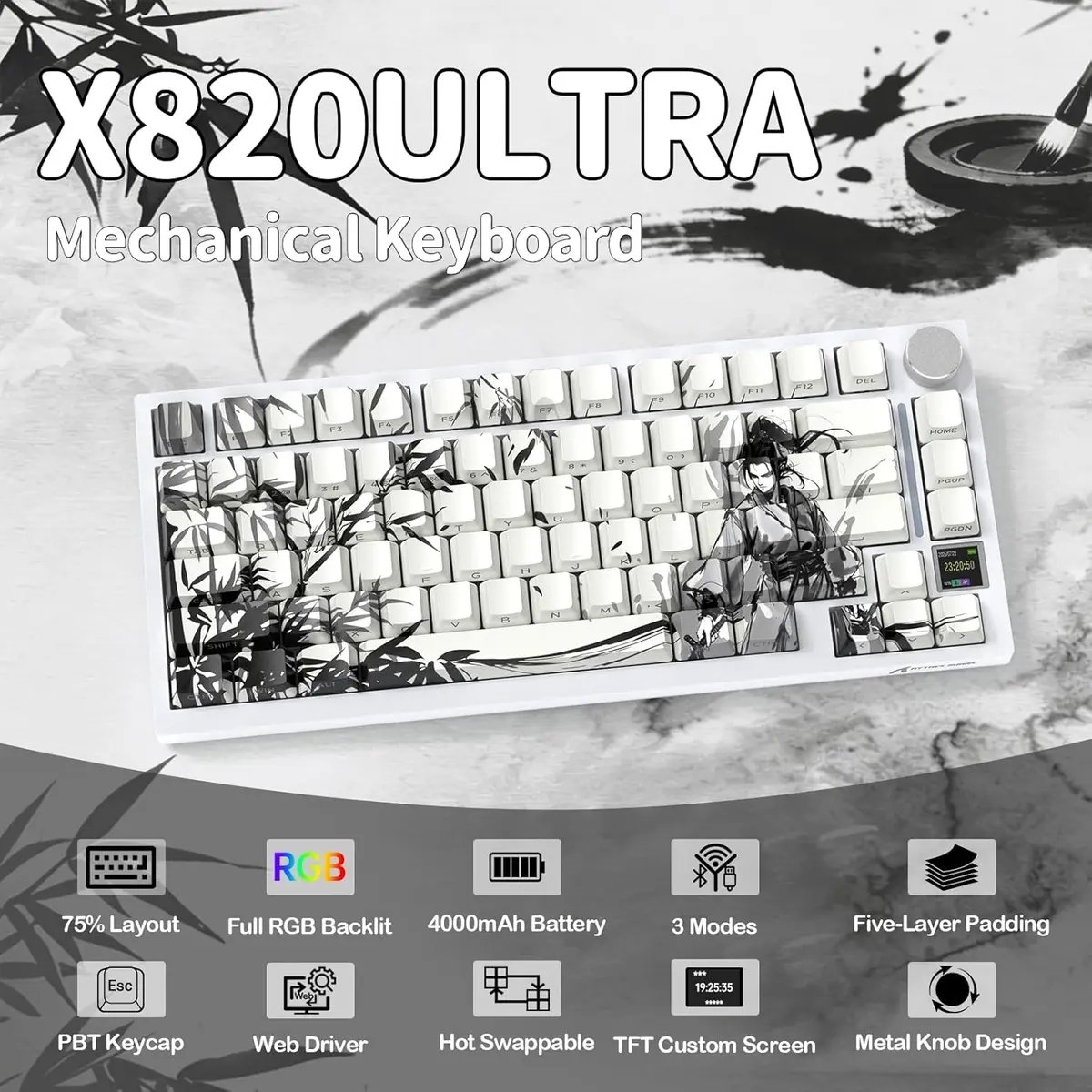 Attack Shark X820 Ultra Dark Warrior Keyboard — 2
