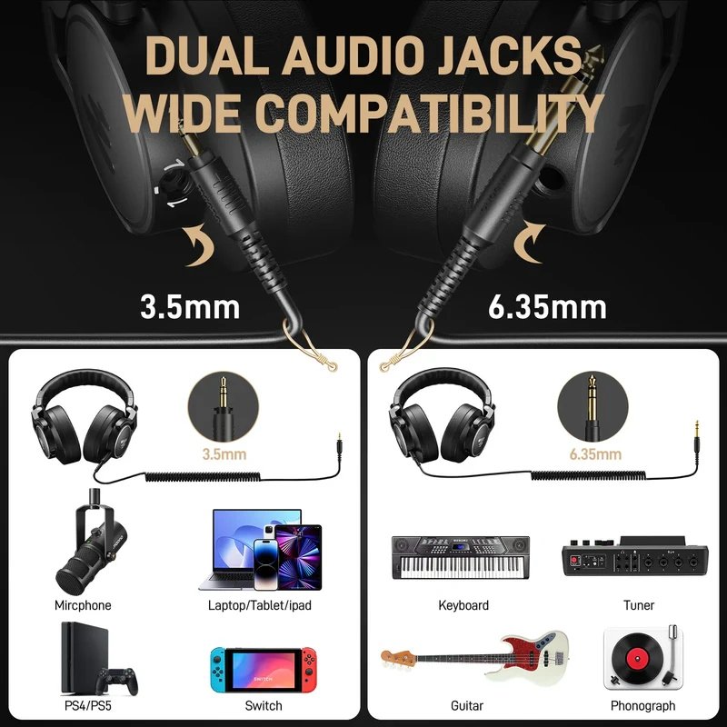 Maono MH700 Professional Studio Monitor Headphones — 3