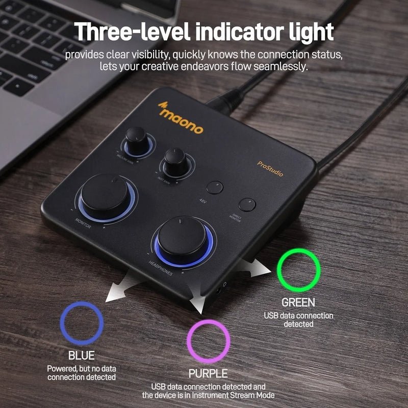 Maono PS22 Lite Audio Interface Mixer — 4