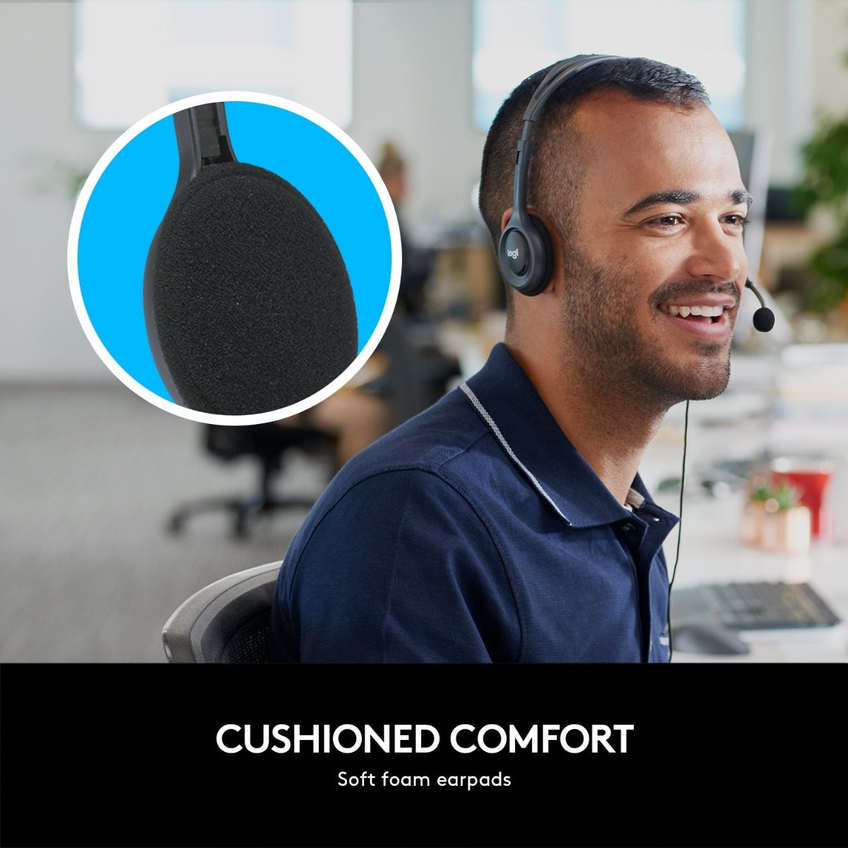 Logitech H111 Stereo Headset — 3
