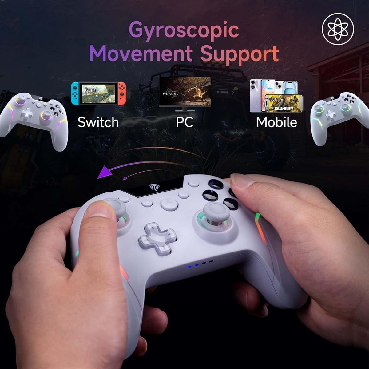 EasySMX X20 White Wireless Gaming Controller — 2