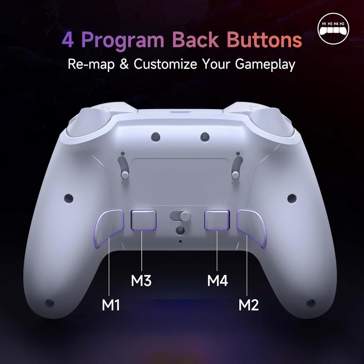 EasySMX X20 White Wireless Gaming Controller — 3