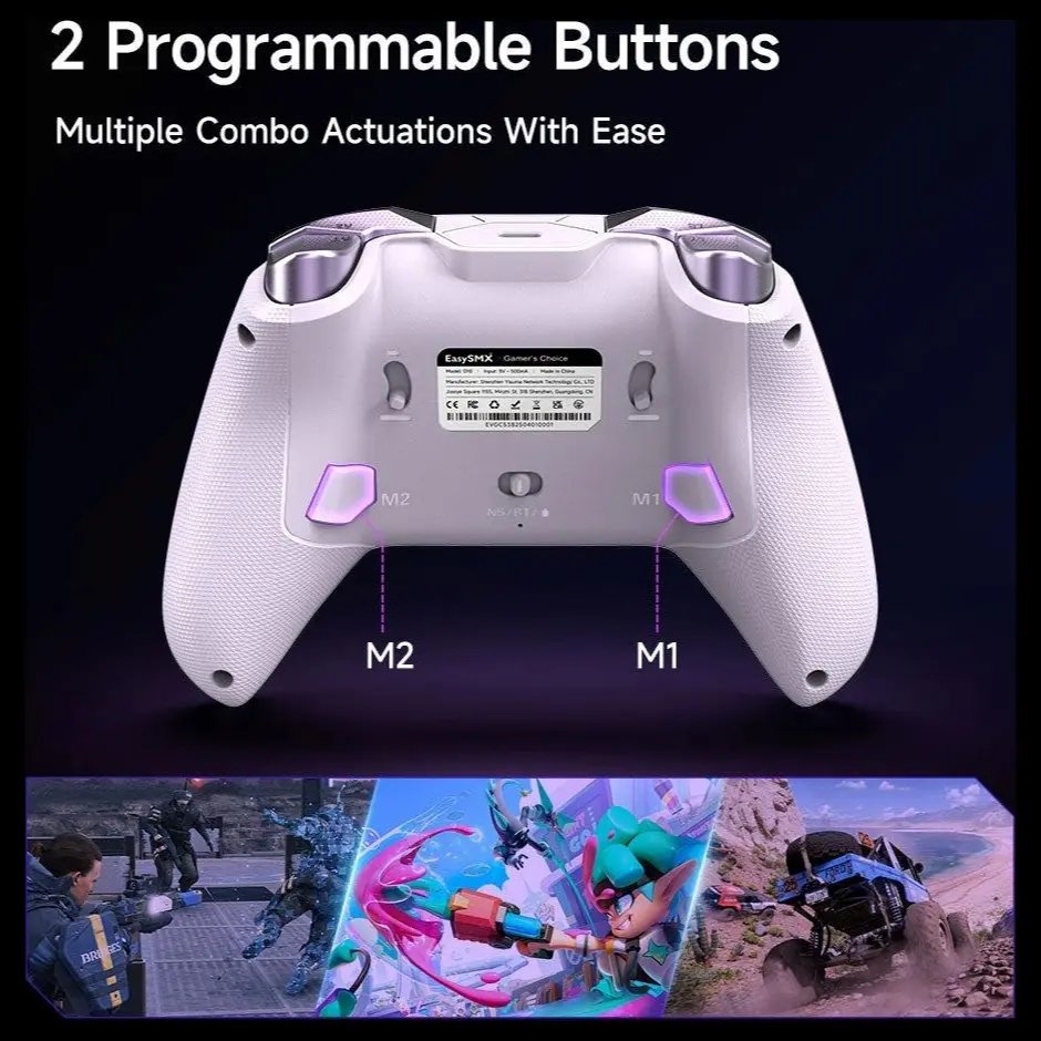 EasySMX D10 Purple Wireless Gaming Controller — 4