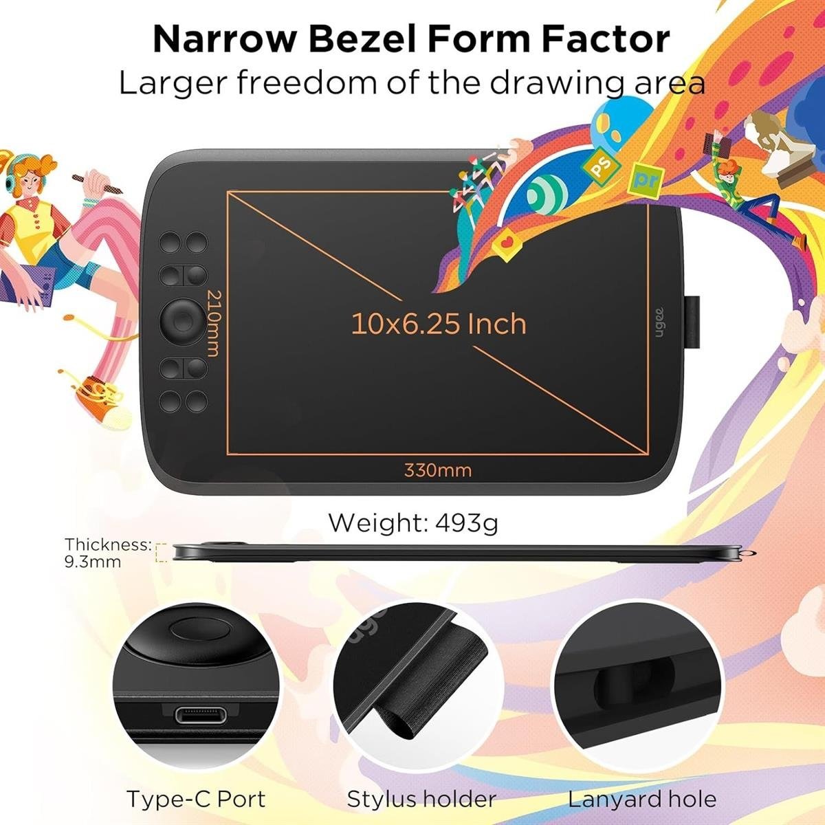 UGEE M908 Drawing Tablet — 4