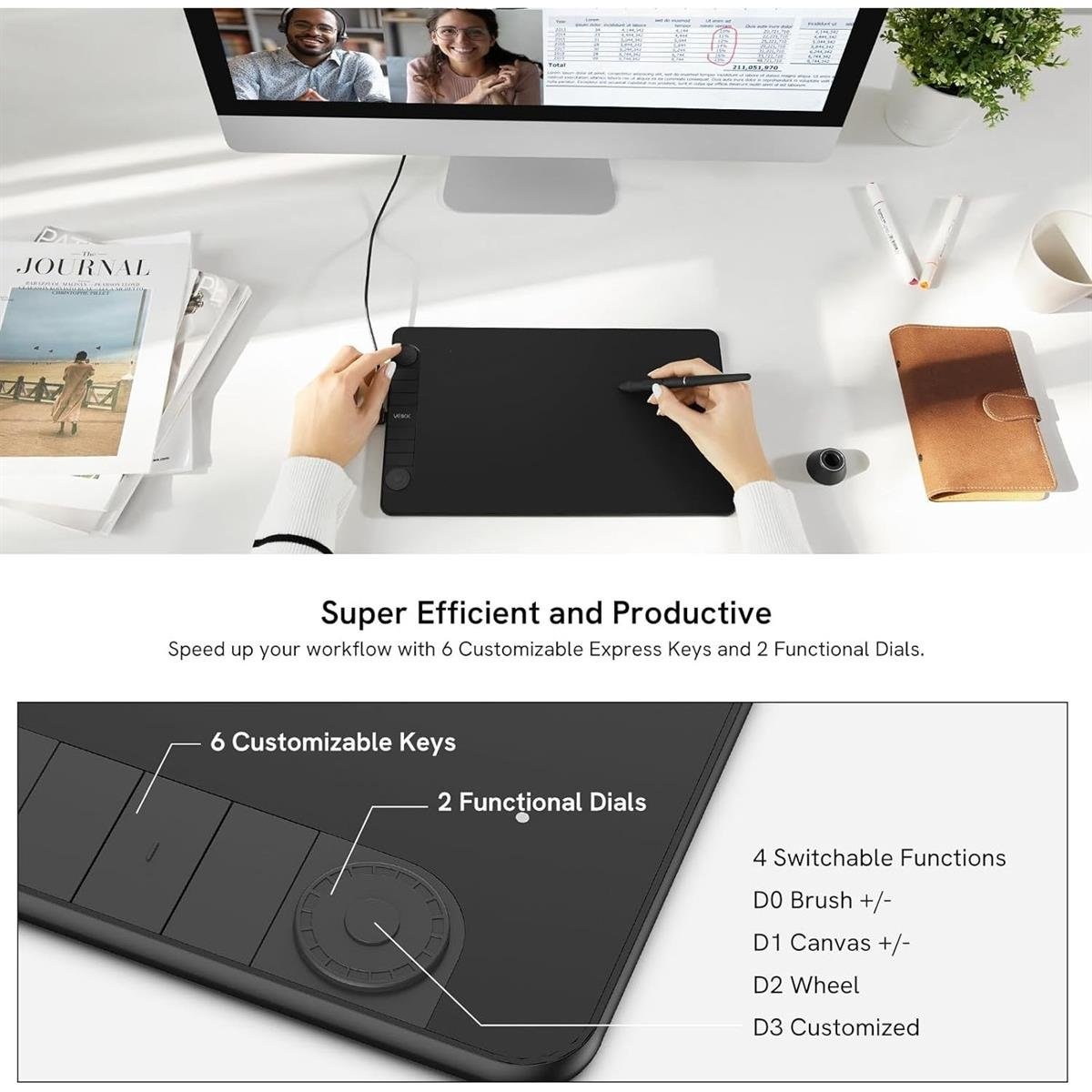 VEIKK VK1060 Pro Drawing Tablet — 3