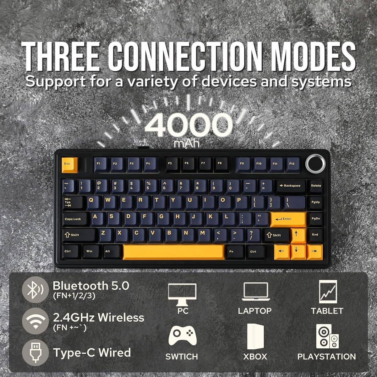 AULA F75 Black Contour — 3