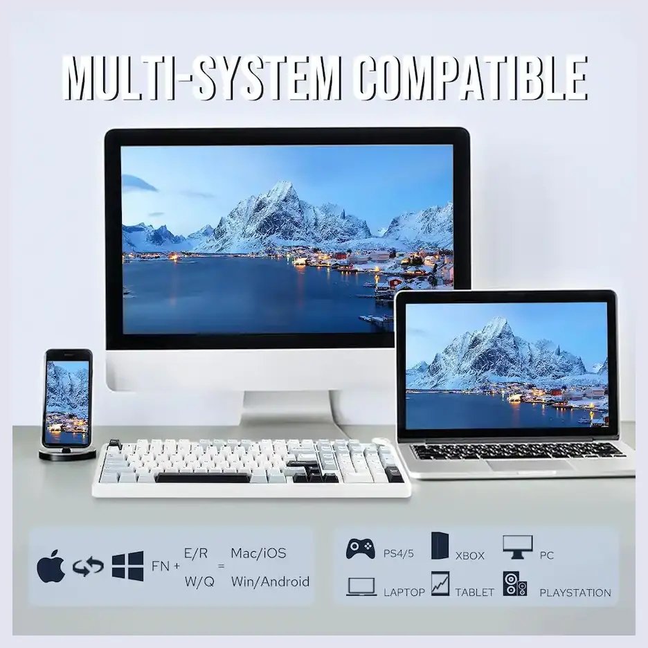 AULA F99 Pro Blue White Black Purple — 4