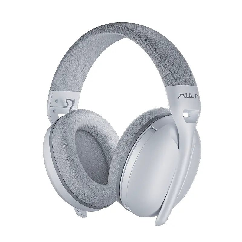 AULA S6 White Blue Gold Wireless Gaming Headset