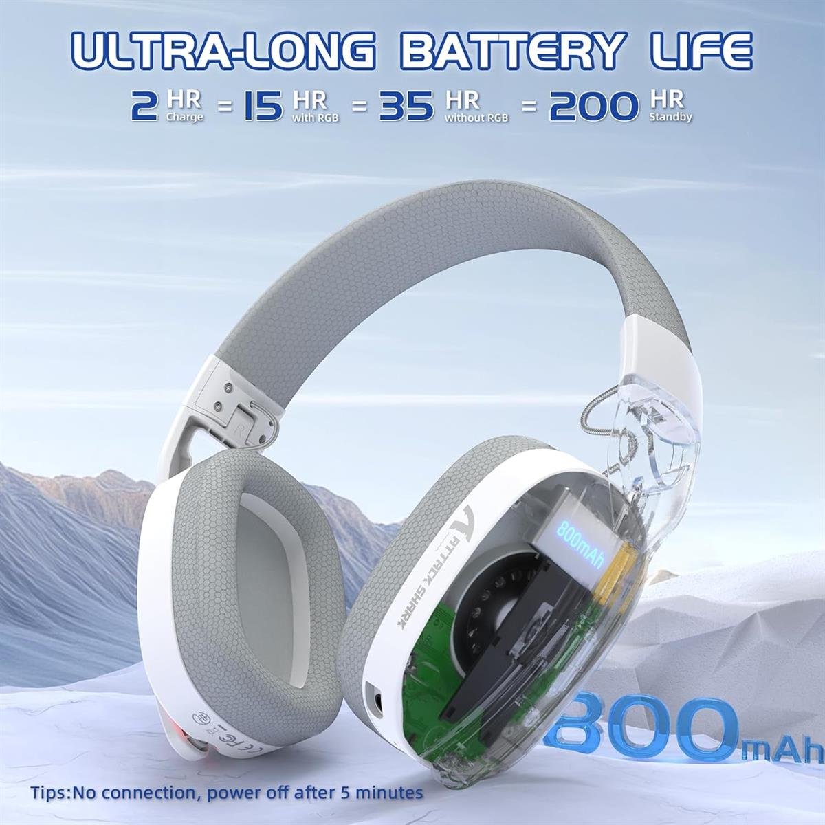 Attack Shark L90 Gaming Headset – Wireless RGB — 3