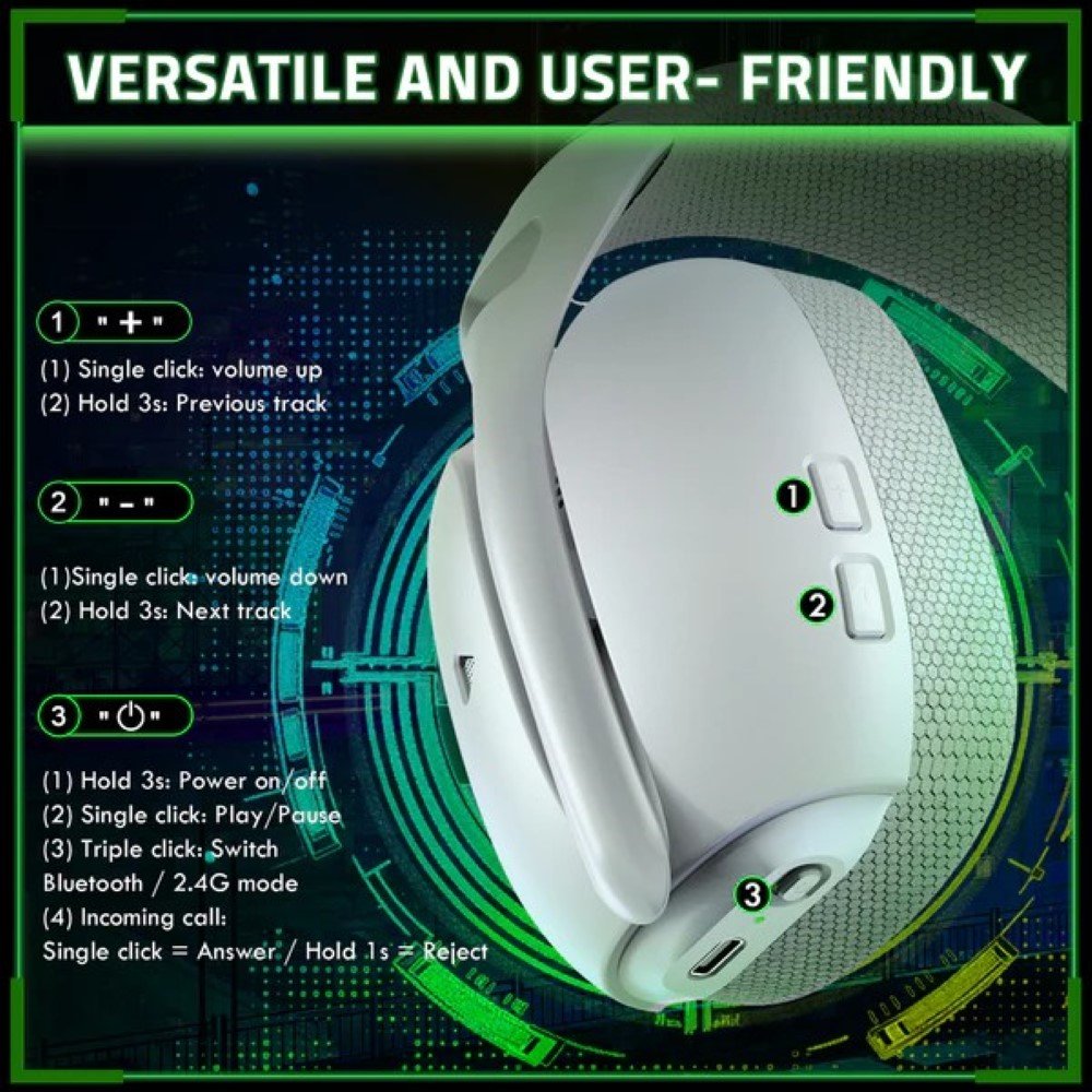 Attack Shark L80 Pro Gaming Headset – Wireless — 2